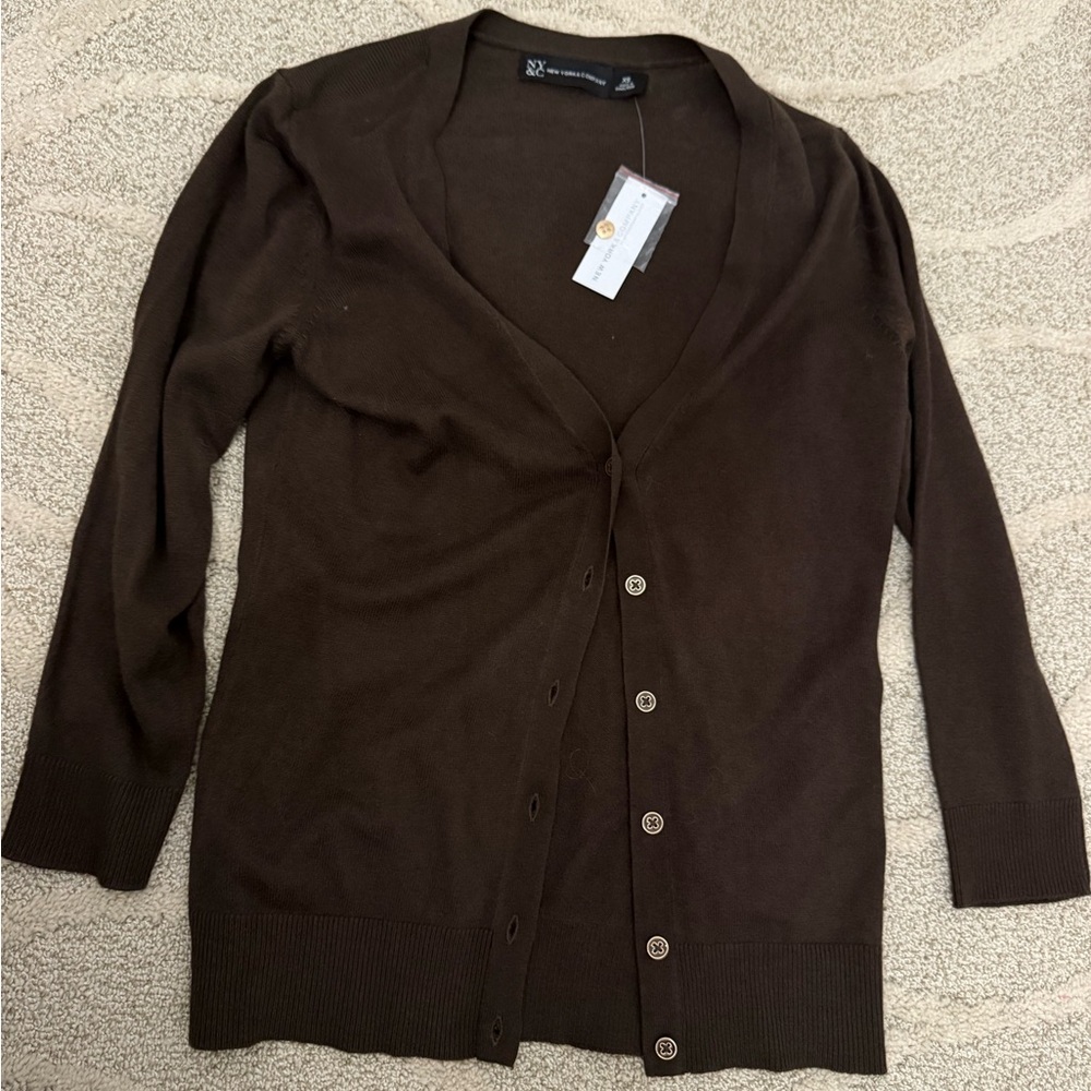 Women's Brown Cardigan Sweater